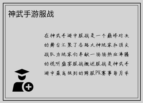 神武手游服战